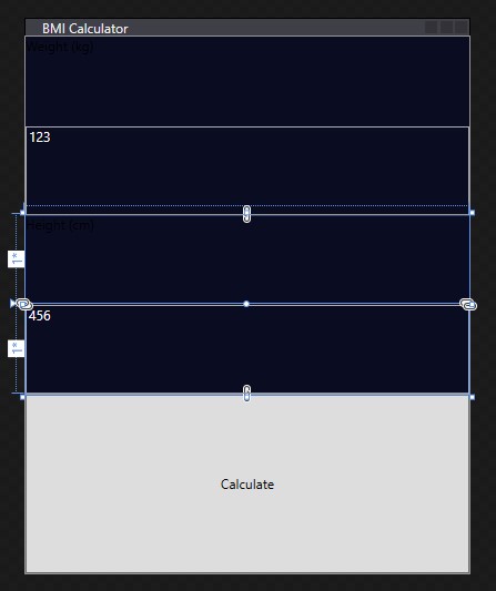 Suunnittelunaikaiset arvot näkyvillä XAML Designerissa